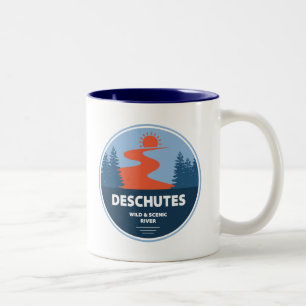 Deschutes Wild And Scenic River, Oregon Two-Tone Coffee Mug