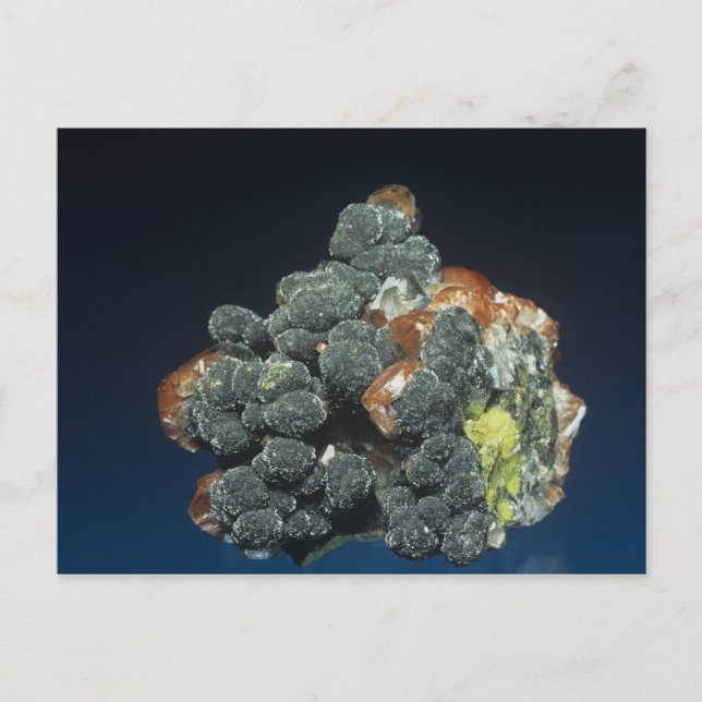 Descloizite on Calcite Postcard (Front)