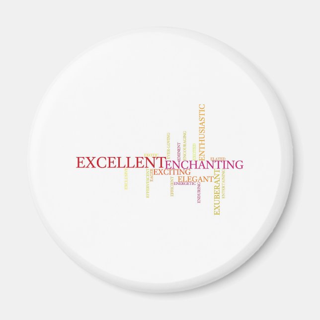 Describe yourself With Adjectives - E Magnet (Front)