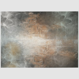 Description Faux Copper Metallic Gray Textured Tissue Paper