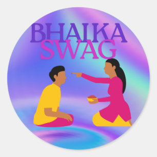 Description (Hindi + English Mi Classic Round Sticker