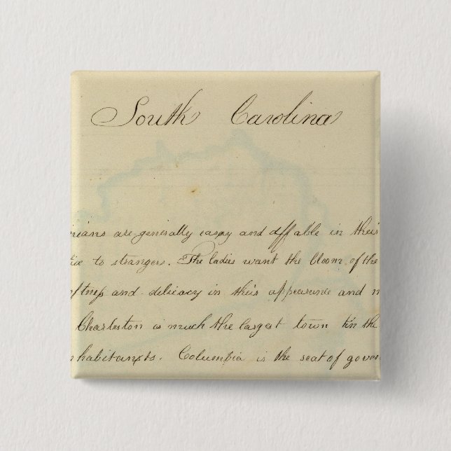 Description of South Carolina 15 Cm Square Badge (Front)
