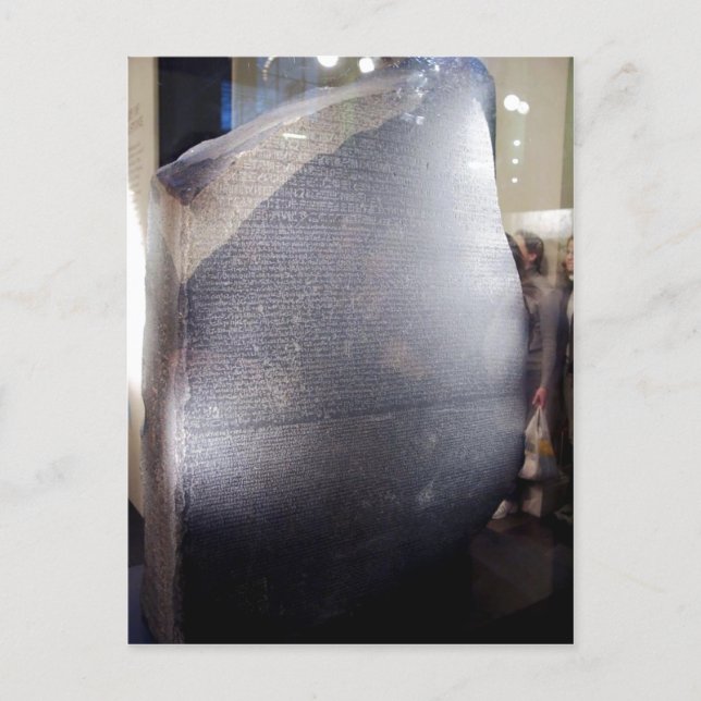 Description: The Rosetta Stone British Museum Sour Postcard (Front)