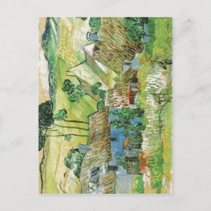 Description Van Gogh painting Thatched Cottages by Postcard