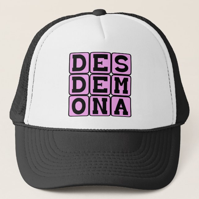 Desdemona, Othello Character Trucker Hat (Front)