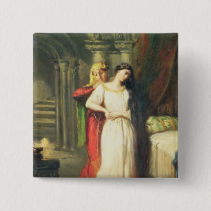 Desdemona Retiring to her Bed, 1849 15 Cm Square Badge