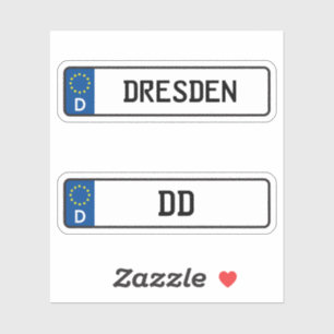 Desden kennzeichen, German Car License Plate