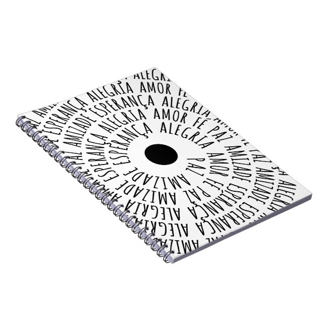 Desejos de Natal - Amor Fé Esperança Notebook (Right Side)
