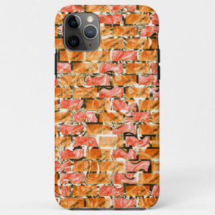 Desenho no estilo tijolos com tom de brilho iPhone 11 pro max case