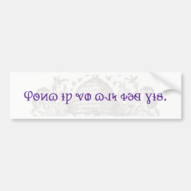 Deseret Alphabet bumper sticker (Front)