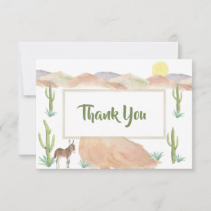 Desert Adventure Begins Baby Shower Thank You Card