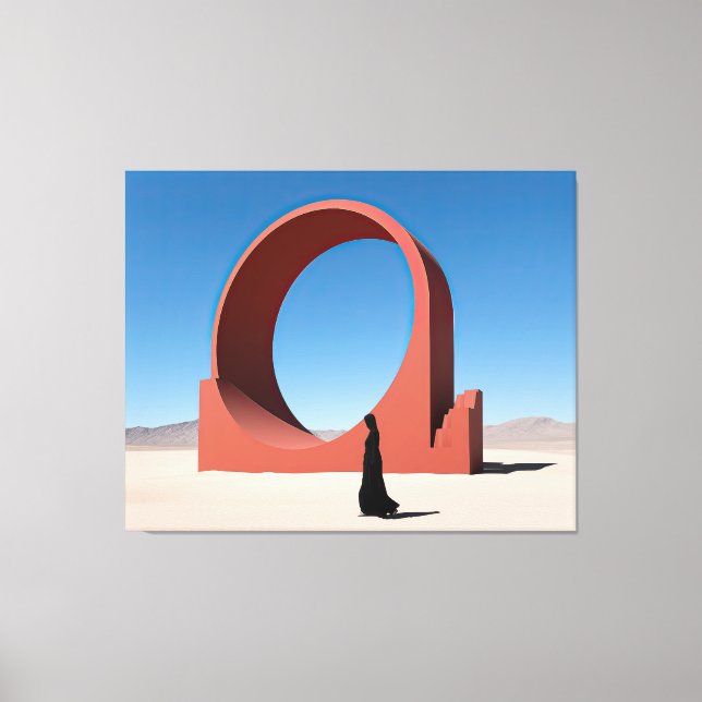 Desert Arcana: Crimson Gateway Canvas Print (Front)