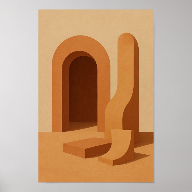 Desert Archway Modern Art Poster (Front)