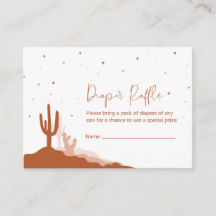 Desert Baby Shower Diaper Raffle Card