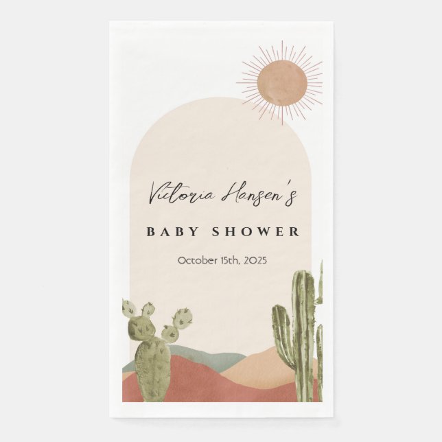 Desert Baby Shower Napkin (Front)