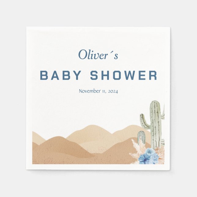 desert baby shower  napkin (Front)
