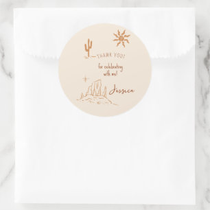 Desert Bachelorette favor label
