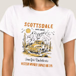 Desert Bachelorette Party Girls Weekend Custom T-Shirt<br><div class="desc">Step into Adventure with this Desert Theme Bachelorette Party Custom T-Shirts! Embrace the allure of the desert as you embark on a one-of-a-kind bachelorette party. This exclusive collection of custom t-shirts captures the essence of the desert theme, infusing it with style and sophistication to create lasting memories of your bach...</div>