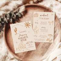 Desert Bachelorette weekend Invitation Itinerary