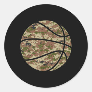 Desert Basball Camo - Desert Camouflage Basball Classic Round Sticker