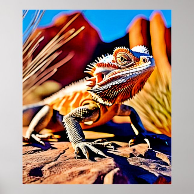 Desert Bearded Dragon Poster (Front)