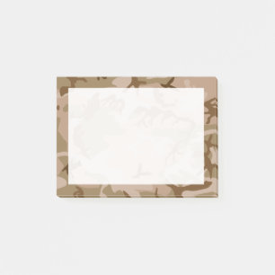 Desert Beige Brown Green Camo Camouflage Post-it Notes