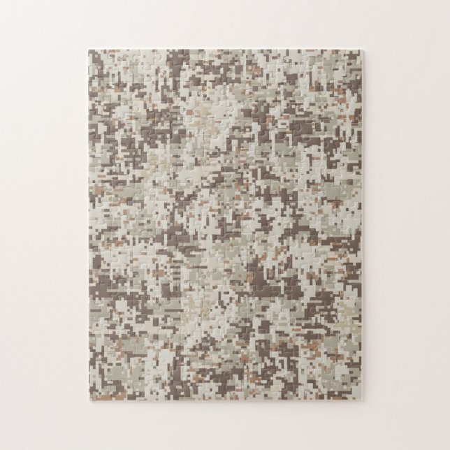 Desert Beige Style Digital Camouflage Jigsaw Puzzle (Vertical)