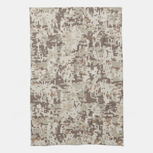 Desert Beige Style Digital Camouflage Tea Towel