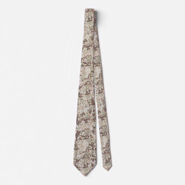 Desert Beige Style Digital Camouflage Tie (Front)