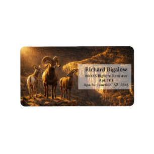 Desert Bighorns Arizona Wildlife Sonoran Desert Label