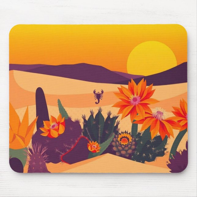 Desert Bloom Fantasy Mouse Mat (Front)