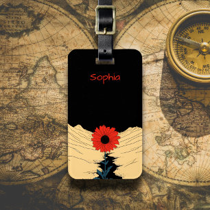 Desert Bloom Illustration Luggage Tag