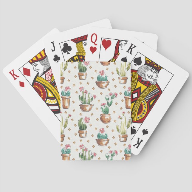 Desert Bloom Step | Blossom Pattern Playing Cards (Back)