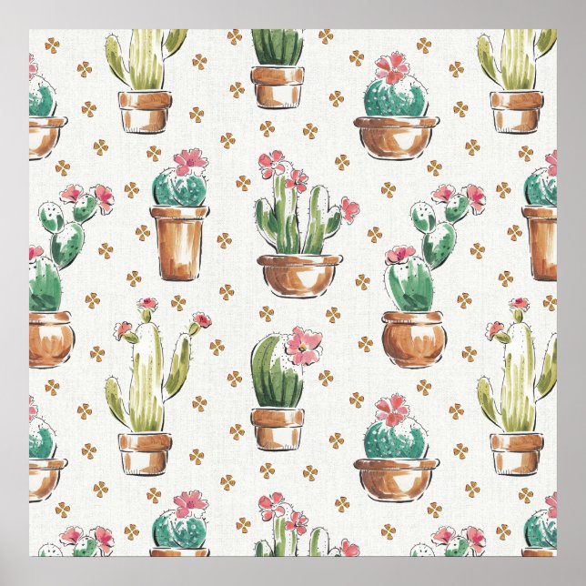 Desert Bloom Step | Blossom Pattern Poster (Front)