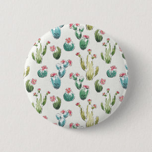 Desert Bloom Step   Pink Pattern 6 Cm Round Badge