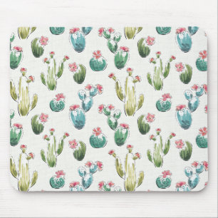 Desert Bloom Step   Pink Pattern Mouse Mat