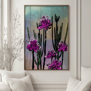 Desert Blooms Botanical Wall Art Print