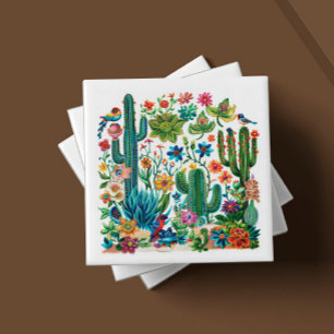 Desert Blooms Cacti Crescendo Tile