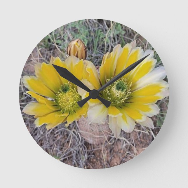 Desert Blooms Round Clock (Front)