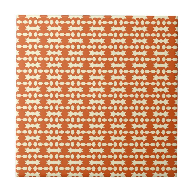 Desert Blush African Terracotta Geometric Tile (Front)