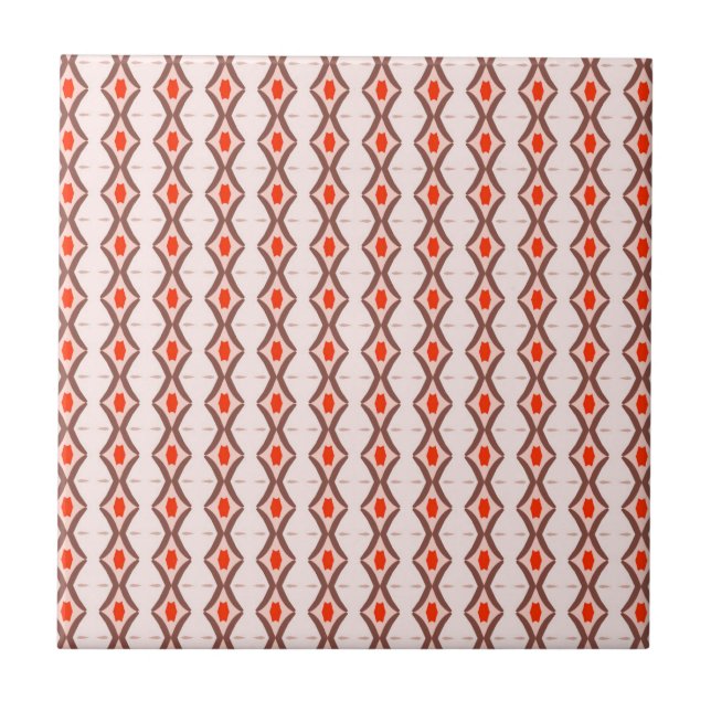 Desert Blush African Terracotta Geometric Tile (Front)