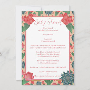Desert Blush Pink Girl Baby Shower  Invitation