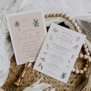 Desert Boho Bachelorette Weekend Itinerary & Invitation