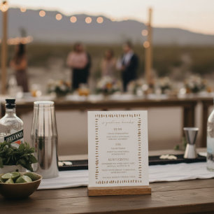 Desert Boho Cowboy Wedding Signature Drinks Bar Acrylic Sign