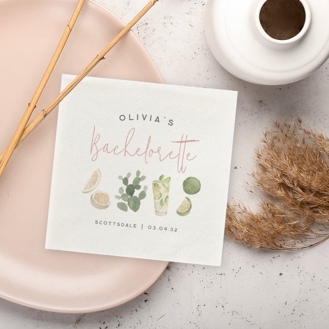 Desert Boho Personalised Bachelorette Party Napkin (Creator Uploaded)