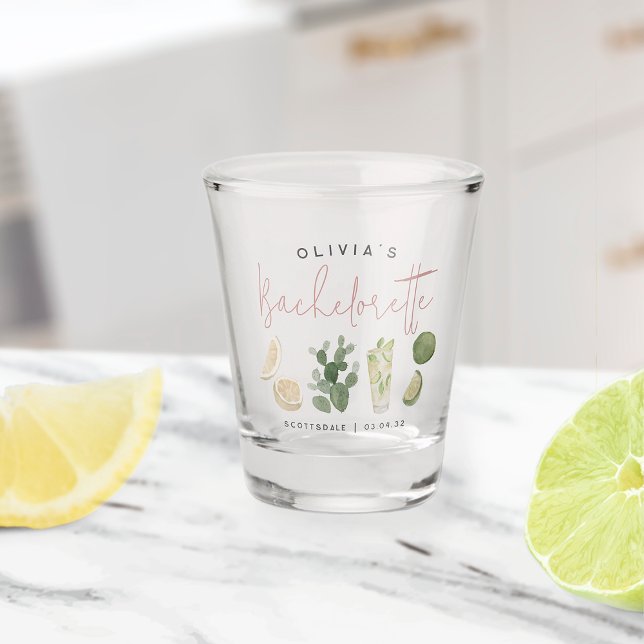 Desert Boho Personalised Bachelorette Party Shot Glass (Creator Uploaded)