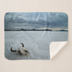 Desert   Bonneville Salt Flats Utah Sherpa Blanket