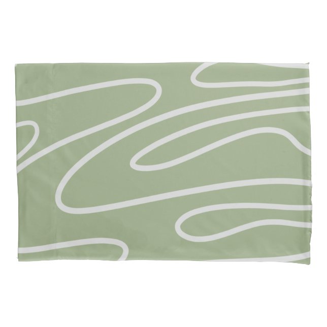 Desert Botanical Agave Modern Pillowcase (Front-Left)