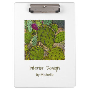 Desert Botanical Cactus Succulent  Clipboard