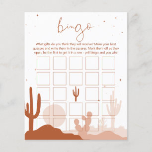 Desert Bridal Bingo Card